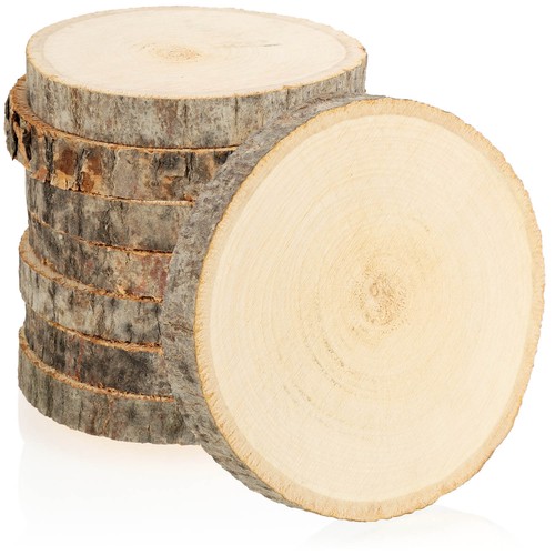 Holzscheibe mit rinde - 8x,
