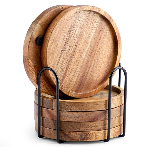 Untersetzer holz rund - untersetzer,