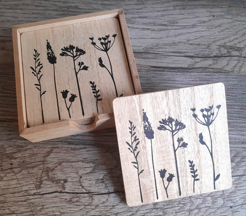 Glasuntersetzer holz scandi - glasuntersetzer,