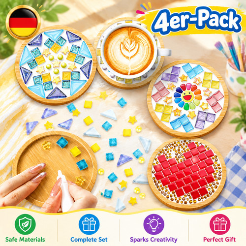 Mosaik bastelset 4er - bastelset, 4er-set