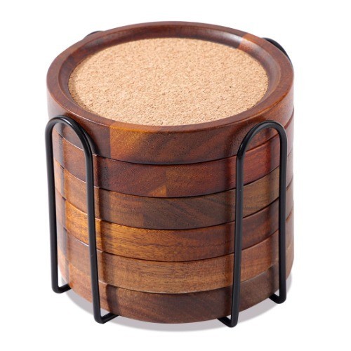 Holz untersetzer rund - rund, für