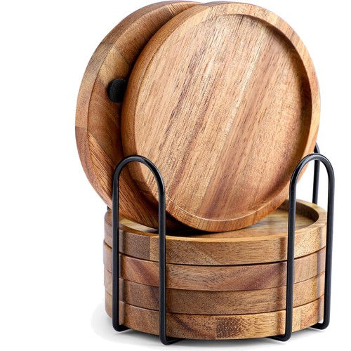Untersetzer holz rund akazie - untersetzer,