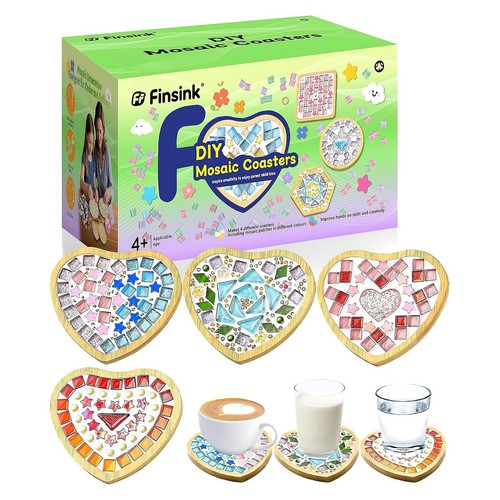 Mosaik untersetzer set - 4, herz