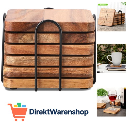 Untersetzer gläser holz 6er - untersetzer,