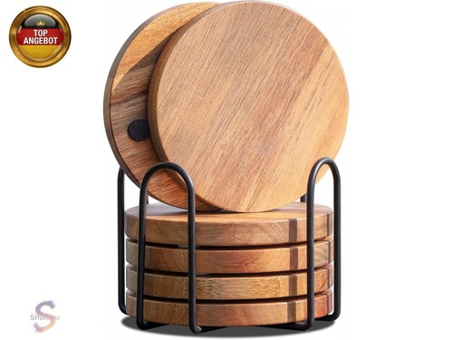 Untersetzer gläser holz 6er - untersetzer,