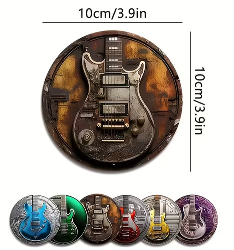 Glasuntersetzer gitarre 6er - glasuntersetzer,