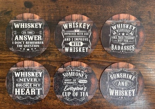 Untersetzer whisky glas - whisky,