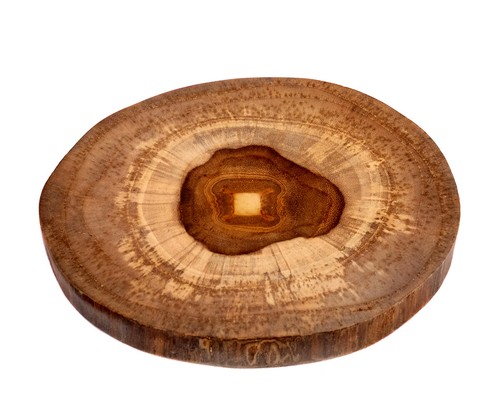 Holztablett rund untersetzer - holztablett,
