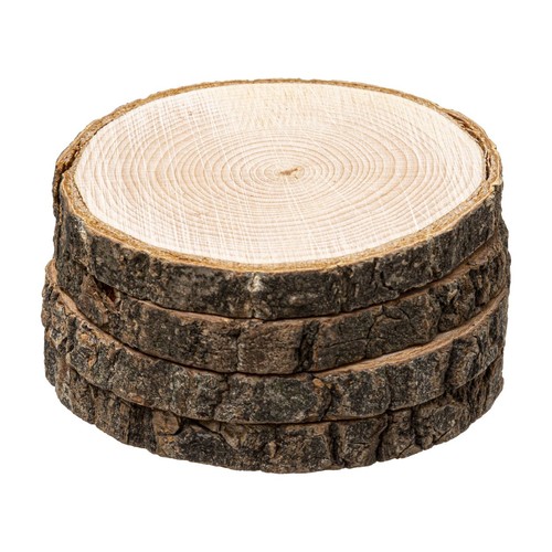 Glasuntersetzer holz braun 4er - holz,