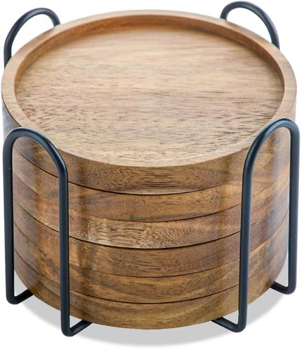 Untersetzer gläser holz 6er - untersetzer,