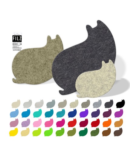 Katze filz untersetzer - ,