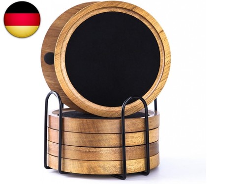 Untersetzer aus holz - &, filz
